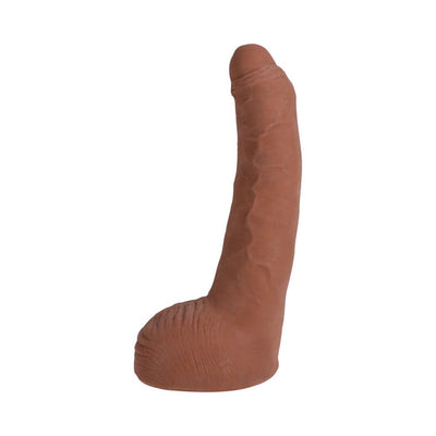 Caramel-colored realistic 6-inch ULTRASKYN dildo with detailed texture and removable suction cup base.