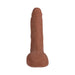 Caramel-colored realistic 6-inch ULTRASKYN dildo with detailed texture and removable suction cup base.