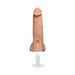 Vanilla-colored 9-inch realistic dildo with removable Vac-u-lock suction cup shown detached on white background.