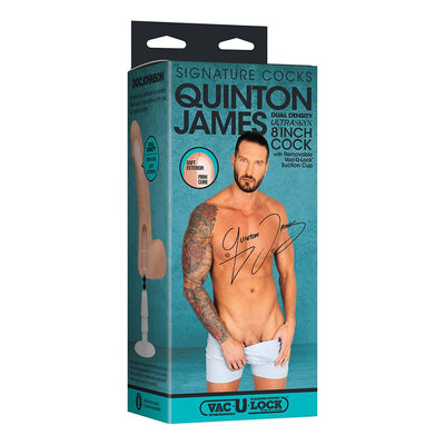 Signature Cocks Quinton James Ultraskyn 8 In. Dual Density Dildo With Removable Vac-u-lock Suction C - SexToy.com