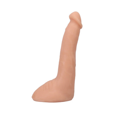 Vanilla-colored lifelike 8-inch Ultraskyn dildo with suction cup base and realistic texture.