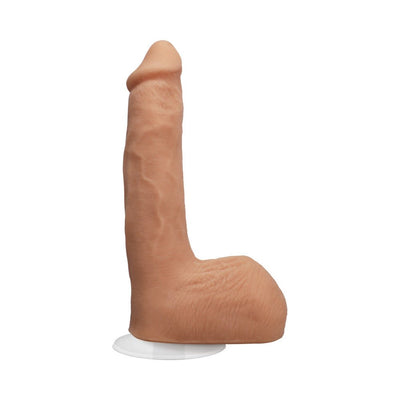 Realistic 8-inch Ultraskyn dildo with detailed veins and removable suction cup base in natural skin tone.