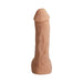 Realistic 8-inch flesh-toned dildo with detailed texture and removable suction cup base for hands-free use.