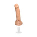 Vanilla-colored 9-inch realistic dildo with removable white Vac-u-lock suction cup base shown separately.