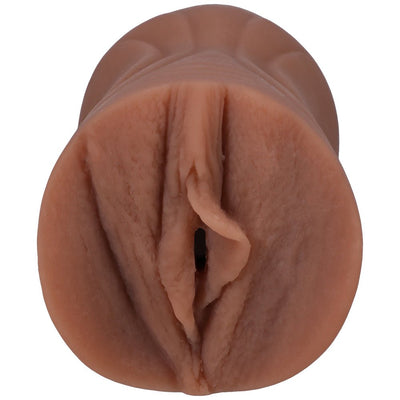 Close-up view of a lifelike Ultraskyn pocket sleeve in natural skin tone with detailed texture.