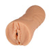 Vanilla-colored Ultraskyn pocket stroker modeled after Leo Of Leolulu with textured grip and realistic design.