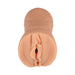 Close-up of a flesh-toned Ultraskyn pocket pussy stroker with realistic texture and detailed design.