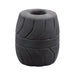 Black textured Silaskin ball stretcher with a soft, flexible design and central hole.
