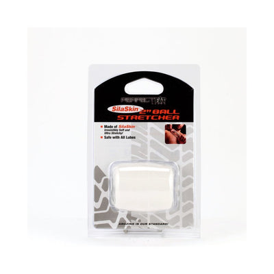 Silaskin 2-inch ball stretcher in clear packaging with black and white backing and product details.