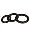 Silicone Stretchy Donut Cock Rings Black 3 Pack | SexToy.com