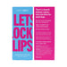 Simply Sexy Let's Lock Lips pheromone perfume packaging with blue front and pink back detailing scent benefits and ingredients.