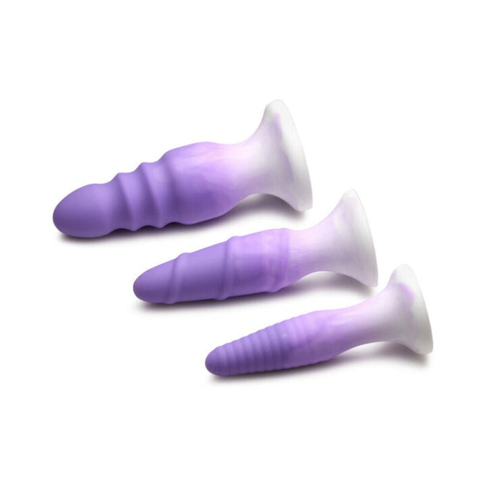 Simply Sweet Silicone Butt Plug Set Purple - SexToy.com