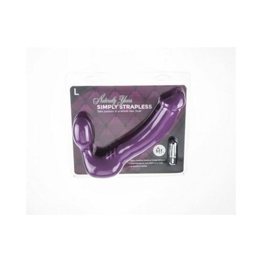 Simply Vibrating Strapless Strap On Large Purple - SexToy.com