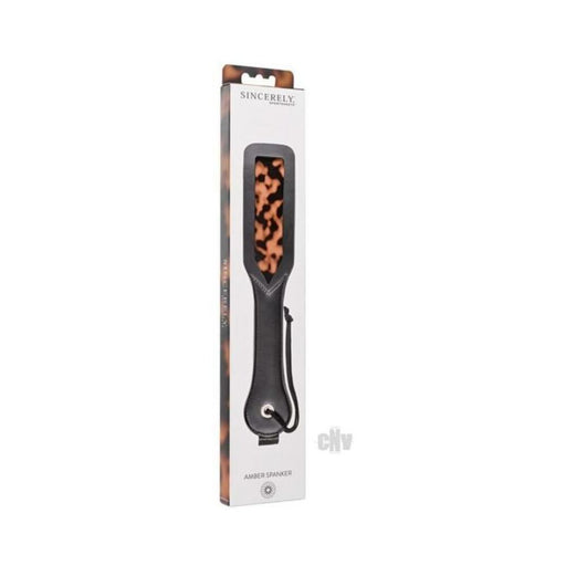 Sincerely, Sportsheets Amber Collection Spanker Paddle Tortoiseshell | SexToy.com