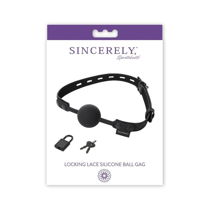 Sincerely, Ss Locking Lace Silicone Ball Gag | SexToy.com