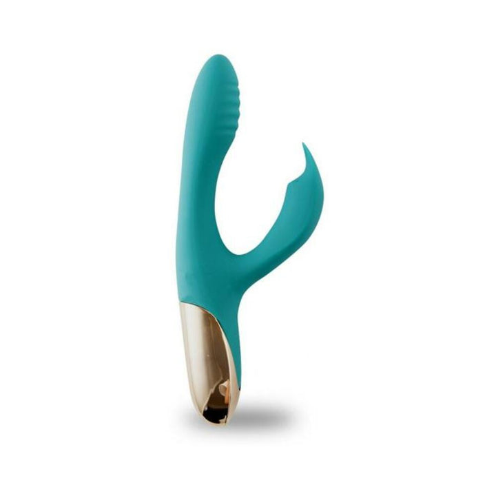 Skyler Silicone Bendable Rabbit Vibrator Green - SexToy.com