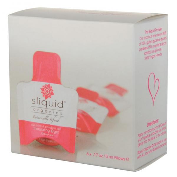 Sliquid Organics Stimulating O Gel Lube Cube 12 .17oz Packs | SexToy.com