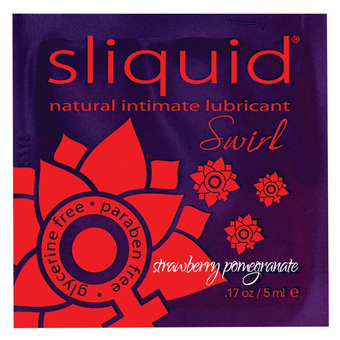 Sliquid Swirl Lubricant Pillow - .17 oz Strawberry Pomegranate - SexToy.com