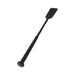 Black 18-inch S&M Romantic Sting Crop with padded handle and stitched rectangular tip on white background.