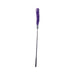 S&M rubber tickler with black handle and seven-inch purple rubber strands for sensory play.