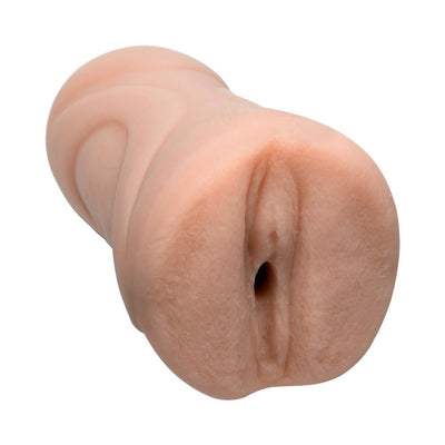 Sophie Dee Ultraskyn Pocket Pussy in vanilla color with realistic texture and detailed design.