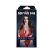 Packaging of Sophie Dee Ultraskyn Pocket Pussy featuring a model in red lace lingerie on a dark background.