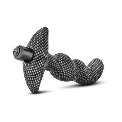 Blush Spark Ignition PRV 02 prostate massager with carbon fiber texture and ergonomic curved design.