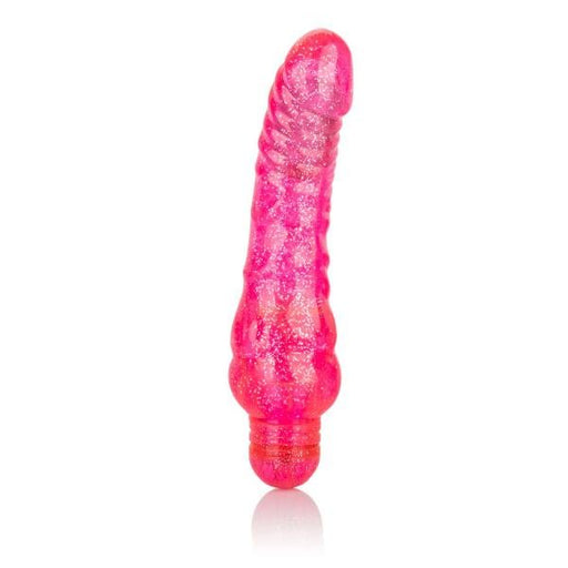 Sparkle Glitter Jack Pink Vibrating Dildo | SexToy.com