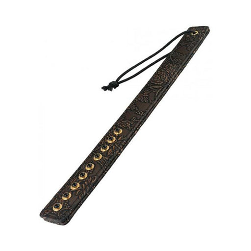 Spartacus  Paddle Brown Pu Floral Print With Gems | SexToy.com