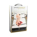 Special Edition Under the Bed Restraint Set packaging showing adjustable black straps and cuffs on a white mattress with a model in lingerie.