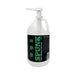 Large 64 oz bottle of Spunk Pure Silicone lubricant with pump dispenser and black label detailing product benefits.