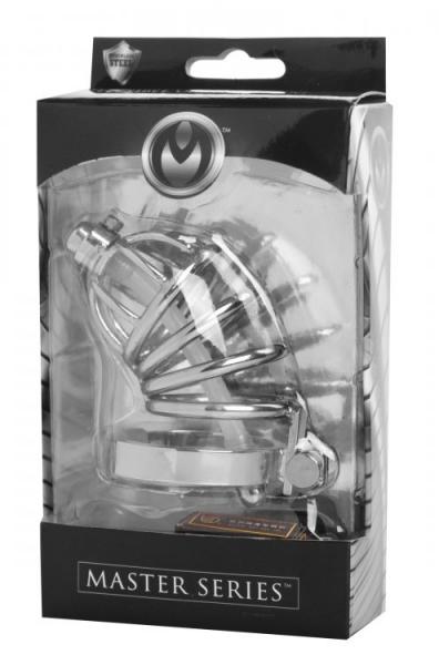 Stainless Steel Chastity Cage With Silicone Urethral Plug | SexToy.com