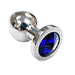 Stainless Steel Smooth Small Butt Plug w/Crystal | SexToy.com