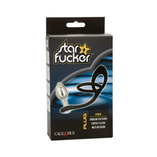 Star Fucker Mini Gem Plug W/silicone Enhancer - Black - SexToy.com
