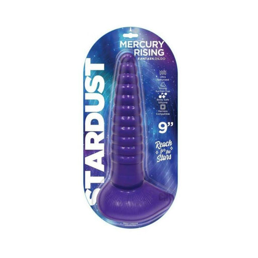 Stardust Mercury Rising Textured 9 In. Silicone Fantasy Dildo Purple | SexToy.com