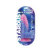 Stardust Plutos Pleasure 7-inch textured silicone dildo with suction cup base in pink and blue packaging.