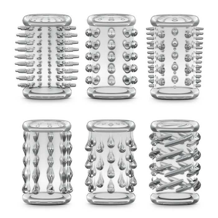 Stay Hard Cock Sleeve Kit Clear 6 Pack | SexToy.com