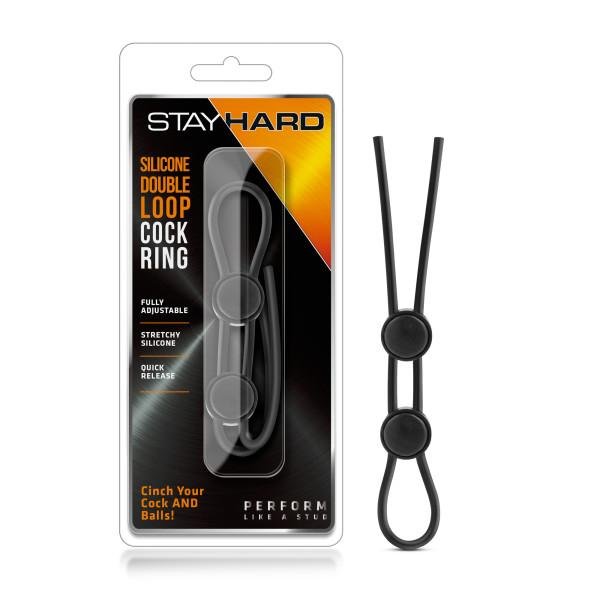 Stay Hard Silicone Double Loop Cock Ring | SexToy.com