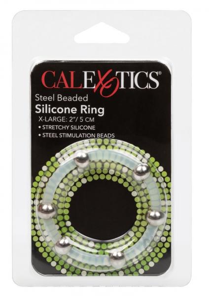 Steel Beaded Silicone Ring X-lg | SexToy.com