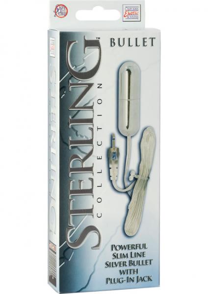 Sterling Collection Silver Slim Line Bullet With Plug In Jack | SexToy.com