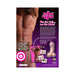 Alt text: Party game poster featuring a muscular male torso and cartoon stick-on pieces for a cheeky adult pin-the-tail style game.