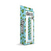 Blue vibrator with green leaf pattern in matching decorative box labeled Stoner Vibes Pack A Fatty.