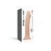 Packaging of Strap-on-me Dual Density Bendable Dildo XL in natural skin tone with product image and size details.
