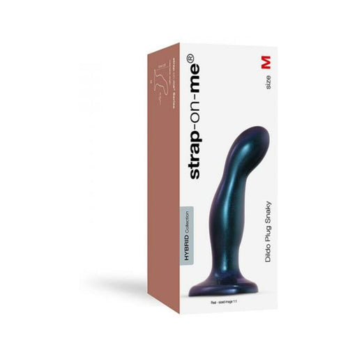 Strap-on-me Hybrid Collection Dildo Plug Snaky Metallic Blue M | SexToy.com