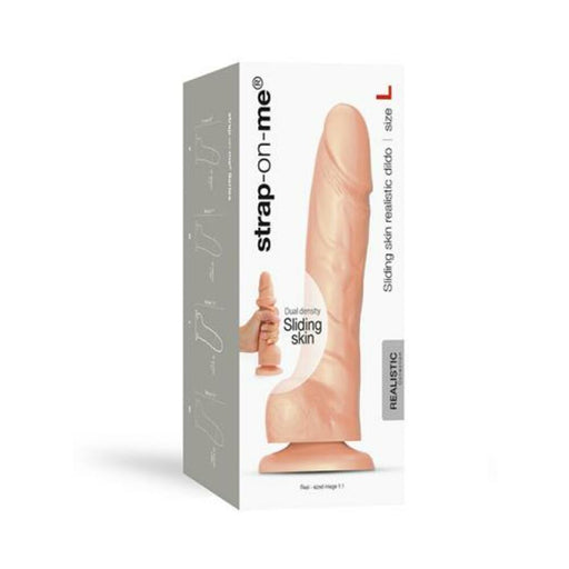 Strap-on-me L Sliding Skin Realistic Dildo Vanilla | SexToy.com