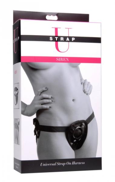 Strap U Universal Harness Rear Support Black O/S | SexToy.com