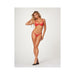 Strappy Sheer Lace Demi Cup Bra & Thong Red Lg - SexToy.com