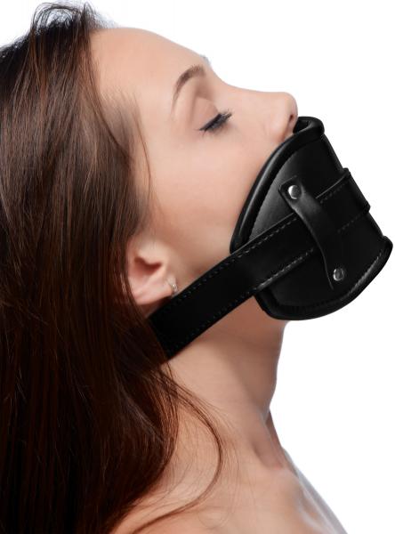 Strict Cock Head Silicone Mouth Gag Black | SexToy.com