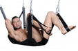 Strict Extreme Sling with Stirrups and Pillow Black | SexToy.com