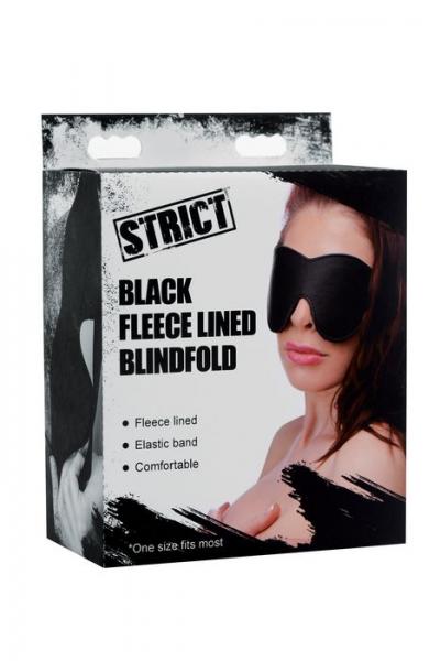 Strict Fleece Lined Blindfold Black O/S | SexToy.com
